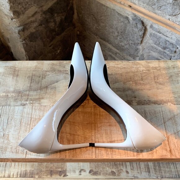 Saint Laurent Paris Ivory Patent Anja 85mm Pumps - Picture 12 of 12